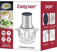 Hachoir En Verre Beper 1,5L 500W Avec 2 Vitesses Et Lames En Acier Inoxydable