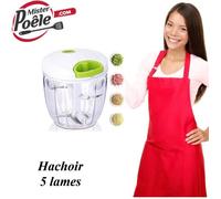 Hachoir - Grand modèle - 5 lames - Acier inoxydable - Norme NF - Ultra résistant