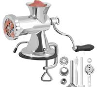 Hachoir manuel 304 en acier inoxydable - plaques de coupe 5 & 8 mm - machine à viande avec tube à saucisse - viande légumes saucisse farce argentée