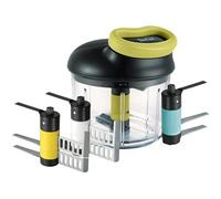 Hachoir Manuel 5 Secondes 900ml - Lames Inox, Noir & Vert