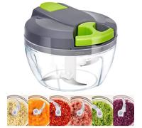 Hachoir Manuel,500ML 3 Lames Hachoir,pour Hacher Les Fruits, Les Noix,Les Herbes,Les Oignons,Les Légumes,Aliments pour Bébés