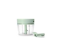 Hachoir manuel Brabantia TASTY+ | Mini-hachoir manuel avec lames en acier inoxydable | Hache et fouette | Accessoire de cuisine compact | Jade Green