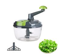 Hachoir manuel d'aliments - Processeur de légumes avec manivelle et poignée pliable, coupe-fruits et viandes multifonction | Mélangeur non électrique portable de cuisine, ABS, passe au lave-vaisselle