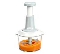 Hachoir Manuel Pour Aliments Grande Capacité 2 L, Hachoir À Main Robuste | Robot de cuisine moulin à viande Pour oignon ail noix restaurant maison cuisine dîner préparation des repas Gris
