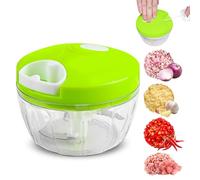 Hachoir Manuel pour Légumes, Ail et Oignons - Pour Fruits, Noix, Herbes - Vert