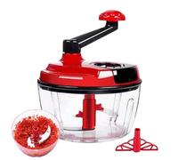 Hachoir manuel - Robot culinaire à manivelle rapide, outil compact à poignée pliable | Coupe-légumes, viande et fruits, utilisation en camping, sans électricité, accessoire de préparation rapide pour