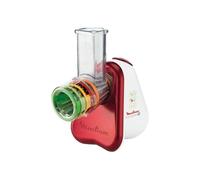 Moulinex DJ755G Râpe électrique et spiraliseur Plastique Rouge, Blanc