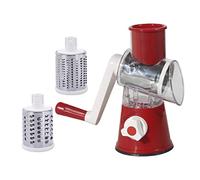 hachoir, Râpe à fromage rotative manuelle et mandoline for chocolat, légumes noix - Outil de cuisine rouge foncé