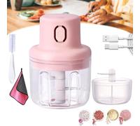 Hachoir Sans Fil Skypicnic, 2025 Nouveau Hachoir Usb Rechargeable, Hachoir à Ail éLectrique, Gadget De Cuisine Rechargeable Avec Lames En Acier Inoxydable, Pour La Viande, Les Fruits (100ML+250ML)