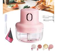 Hachoir Sans Fil Skypicnic, 2025 Nouveau Hachoir Usb Rechargeable, Hachoir à Ail éLectrique, Gadget De Cuisine Rechargeable Avec Lames En Acier Inoxydable, Pour La Viande, Les Fruits (100ML)