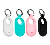 Hacintre Protection Smart tag 2, Coque Galaxy Smart tag 2 Samsung, Anti-Perte étui Smart tag 2 Tracker Samsung pour Portefeuille Bagages Sac à Dos Animal de Compagnie (Rose + Blanc + Noir + Bleu)