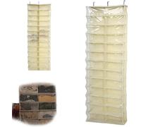 Hack de rangement pour sweat à capuche, organiseur à chaussures à suspendre à une porte, poches murales pour chaussures, support transparent, 26 poches, armoire de placard portable, 160 x 55,9 x 16 cm