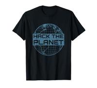 Hack the Planet Blue Globe Design pour les pirates informatiques T-Shirt