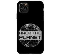 Hack The Planet - Globe terrestre Gris Clair - Design Hacker Coque pour iPhone 11 Pro Max