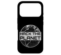 Hack The Planet - Globe terrestre Gris Clair - Design Hacker Coque pour iPhone 17 Pro