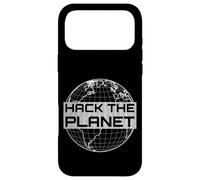 Hack The Planet - Globe terrestre Gris Clair - Design Hacker Coque pour iPhone 17 Pro Max