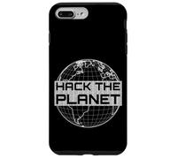 Hack The Planet - Globe terrestre Gris Clair - Design Hacker Coque pour iPhone 7 Plus/8 Plus