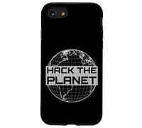 Hack The Planet - Globe terrestre Gris Clair - Design Hacker Coque pour iPhone SE (2020) / 7/8