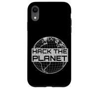 Hack The Planet - Globe terrestre Gris Clair - Design Hacker Coque pour iPhone XR