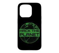 Hack The Planet T-Shirt pour Pirates informatiques Vert Coque pour iPhone 15 Pro