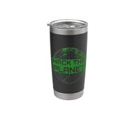 Hack the Planet T-shirt pour pirates informatiques Vert Gobelet isotherme en acier inoxydable double paroi