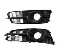 HACKBEPW Pour Audi A6 S6 C7 S-Line 2015-2018 Voiture Pare Chocs Avant Feux Antibrouillard Grille Abat Jour Couvercle Feux Antibrouillard 4G0807681AG Voiture Antibrouillard Cadre Cache(Glossy Black)