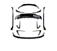 HACKBEPW Voiture Aileron Arrière Diffuseur Avant Lèvre Pare-Chocs Côté Jupe Aero Protecteur Séparateur Corps Kit pour Tesla pour Modèle Y pour Modèle 3 2016-2022(for Model 3 Bright Black 1 Set)