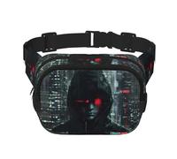 Hacker Era Sac banane imprimé pour homme et femme avec sangle réglable pour voyage, randonnée, cyclisme