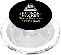 Hacker éthique I Break The Codes Not The Laws Cyber Security PopSockets PopGrip pour MagSafe