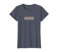 Hacker - Prank Simulator Anonymous Ethical Réservé aux Fans T-Shirt, Femme, Bleu Chiné, S
