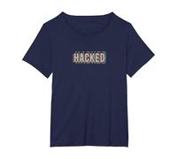 Hacker - Prank Simulator Anonymous Ethical Réservé aux Fans T-Shirt, Femme Grandes Tailles, Bleu Marine, 5X