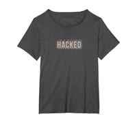 Hacker - Prank Simulator Anonymous Ethical Réservé aux Fans T-Shirt, Femme Grandes Tailles, Chiné Foncé, 2X