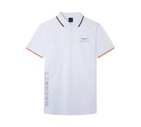 Hackett, Homme, Tops, Blanc, Taille: S Polo Aston Martin Racing avec Col Côtelé