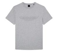 Hackett London AM Emboss Tee T-Shirt, Grey (Ice Grey), S Homme