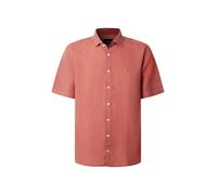 Hackett Gmd Linen Short Sleeve Shirt Rouge L Homme