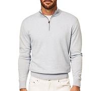 Hackett London Cotton Cashmere HZIP Pull-Over, Oxford Blue, XXL Homme