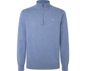 Hackett London Cotton Silk HZIP Tricot, Bleu (Chambray Blue), XS Homme