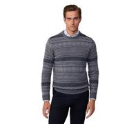 Hackett London Équipage Fairisle Tricot, Gris (Granit Grey), M Homme