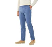 Hackett London Pantalon à chevrons en lin pour homme, Bleu (Avio), 34W/28L