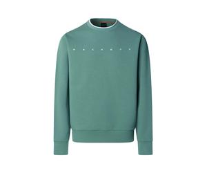 Hackett London Sweat-shirt 'Essential Crew' émeraude / blanc, Taille XXL