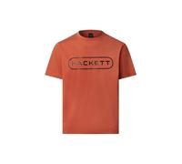 Hackett London T-Shirt 'Essential' mandarine / noir, Taille S
