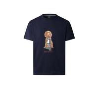 Hackett London T-Shirt 'Heritage Happy' bleu nuit / marron / vert / rouge, Taille M