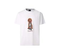 Hackett London T-Shirt 'Heritage Happy' cognac / vert foncé / rouge / blanc, Taille M