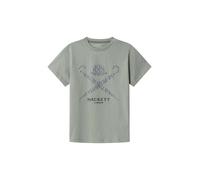 Hackett London T-Shirt 'Tiger' gris clair / gris foncé / olive / noir, Taille 134