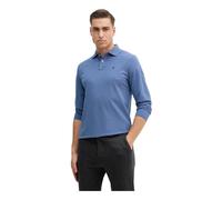 Hackett - Polo Piqué Coupe Ajustée Manches Longues - Homme - Tops - Bleu - Taille: XL