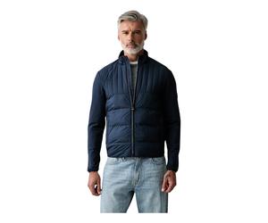 Hackett - Sweat matelassé hybride zippé - Homme - Vestes - Bleu - Taille: M