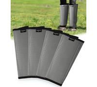 HackFond Lot de 4 guêtres de cheval en maille respirante - Protège-jambes équines pour protection contre les insectes et les rayures, protège-jambes confortables pour pâturage, randonnée et