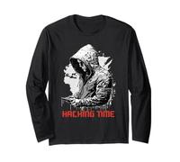 Hacking Time Expert de piratage de cybersécurité de Style Vintage Manche Longue