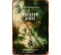 Hacksaw Ridge (2016) IMDB Top 250 Plaque en métal 20,3 x 30,5 cm Décoration murale vintage rétro