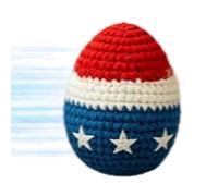 Hacky Ball Crochet Coloré 4 Juillet Drapeau Américain Portable